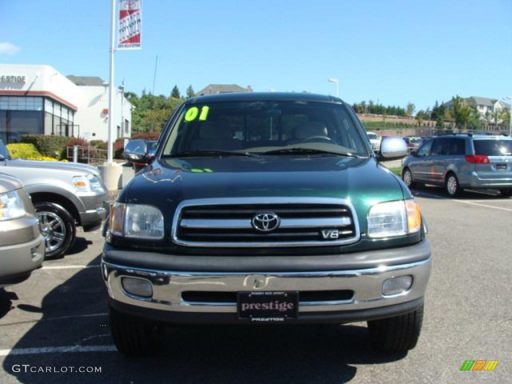 2001 Tundra SR5 TRD Extended Cab 4x4 - Imperial Jade Mica / Oak photo #2