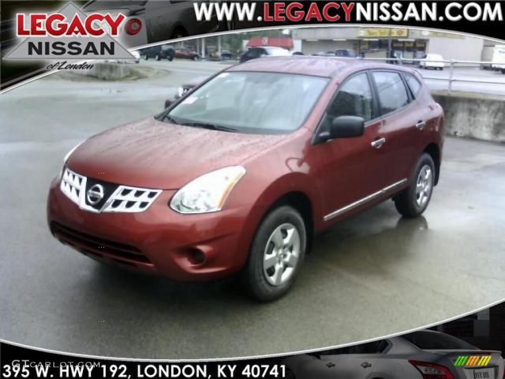 2011 Rogue S AWD - Cayenne Red / Gray photo #1
