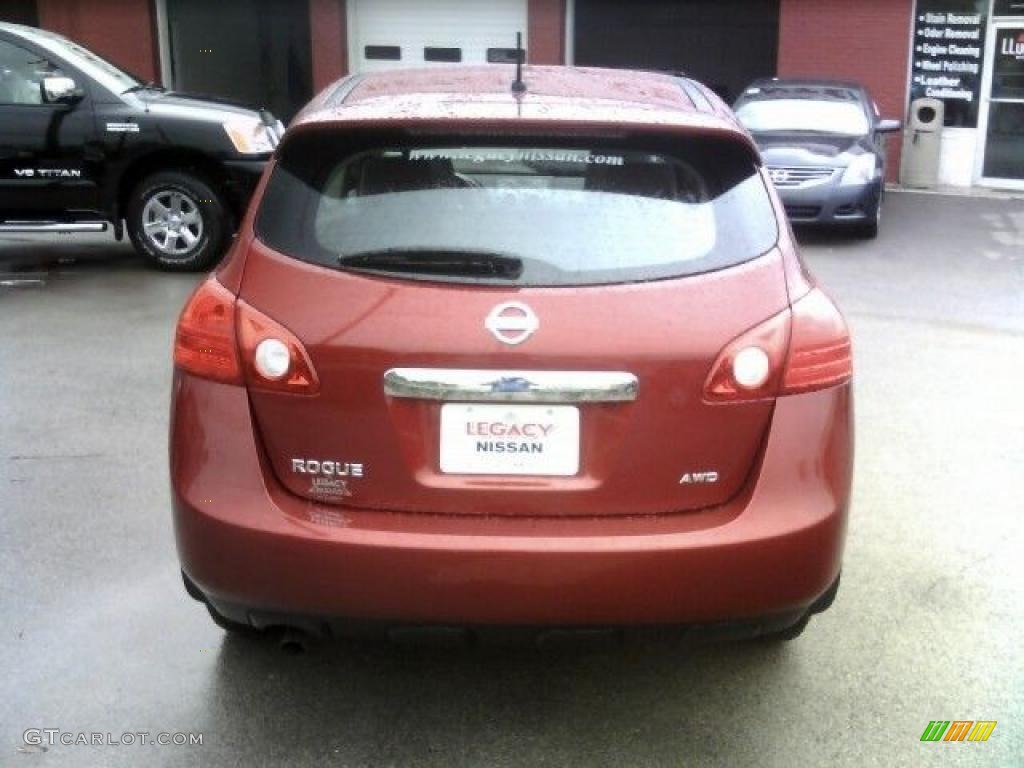 2011 Rogue S AWD - Cayenne Red / Gray photo #5