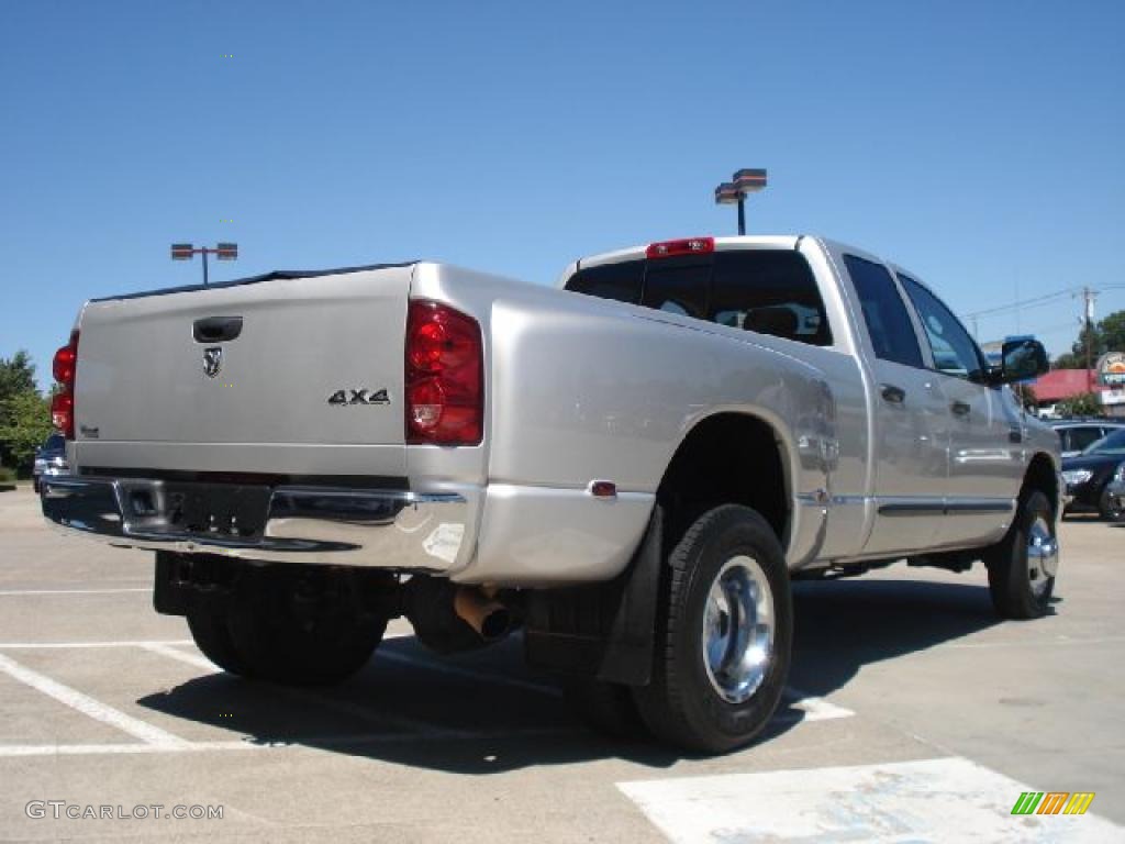 2007 Ram 3500 SLT Quad Cab 4x4 Dually - Bright Silver Metallic / Medium Slate Gray photo #3