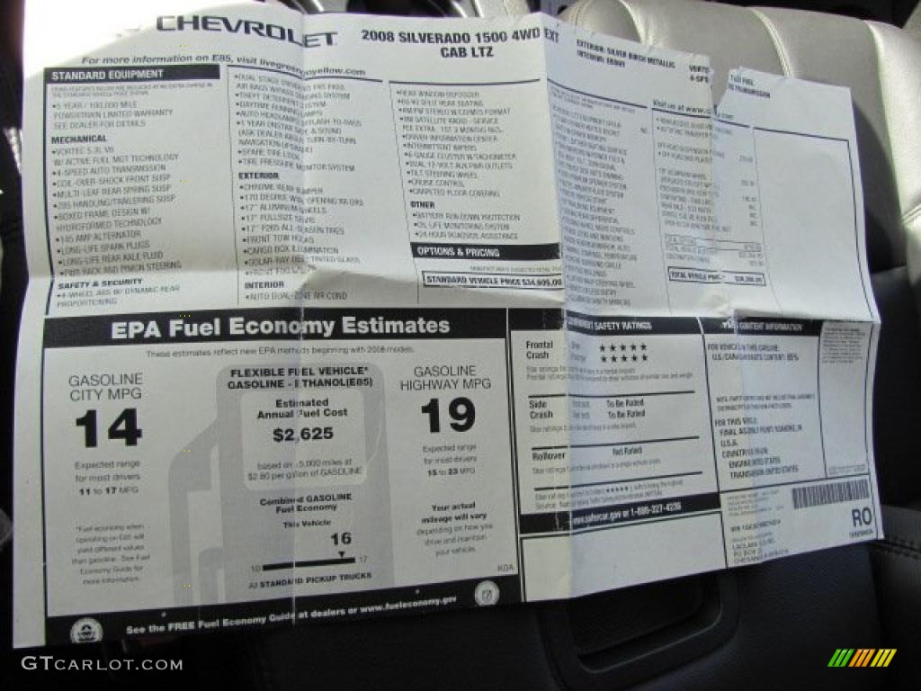 2008 Silverado 1500 LTZ Extended Cab 4x4 - Silver Birch Metallic / Ebony photo #26