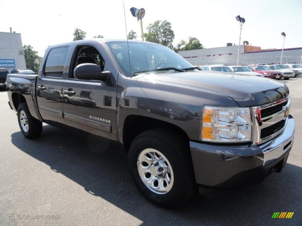 2010 Silverado 1500 LT Crew Cab 4x4 - Black Granite Metallic / Light Titanium/Ebony photo #8