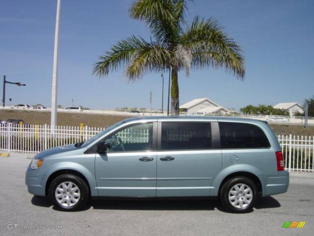 2008 Town & Country LX - Clearwater Blue Pearlcoat / Medium Slate Gray/Light Shale photo #3