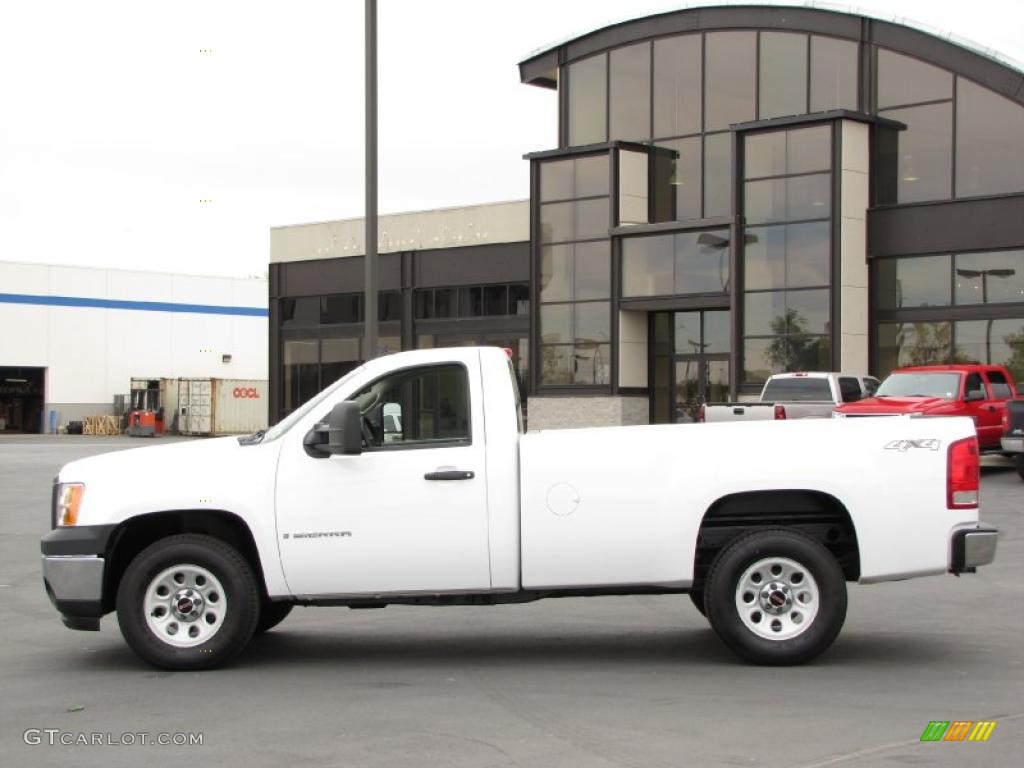 2008 Sierra 1500 Regular Cab 4x4 - Summit White / Dark Titanium photo #1