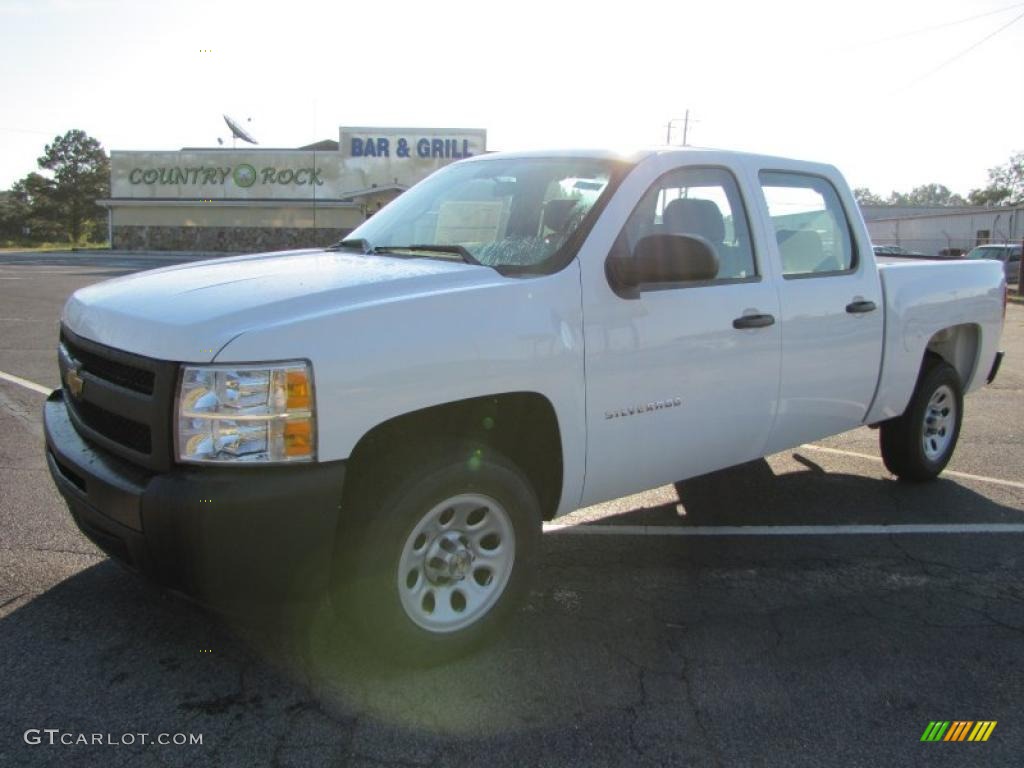 2011 Silverado 1500 Crew Cab - Summit White / Dark Titanium photo #3