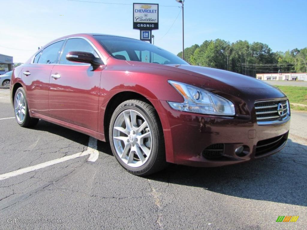 2010 Maxima 3.5 SV - Tuscan Sun Red / Caffe Latte photo #1