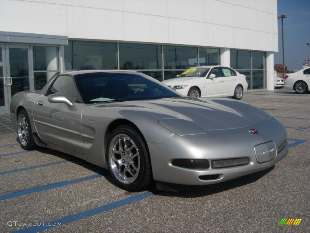 2004 Corvette Z06 - Machine Silver Metallic / Black photo #1