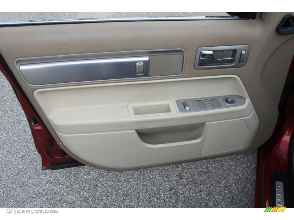 2007 MKZ Sedan - Vivid Red Metallic / Sand photo #16