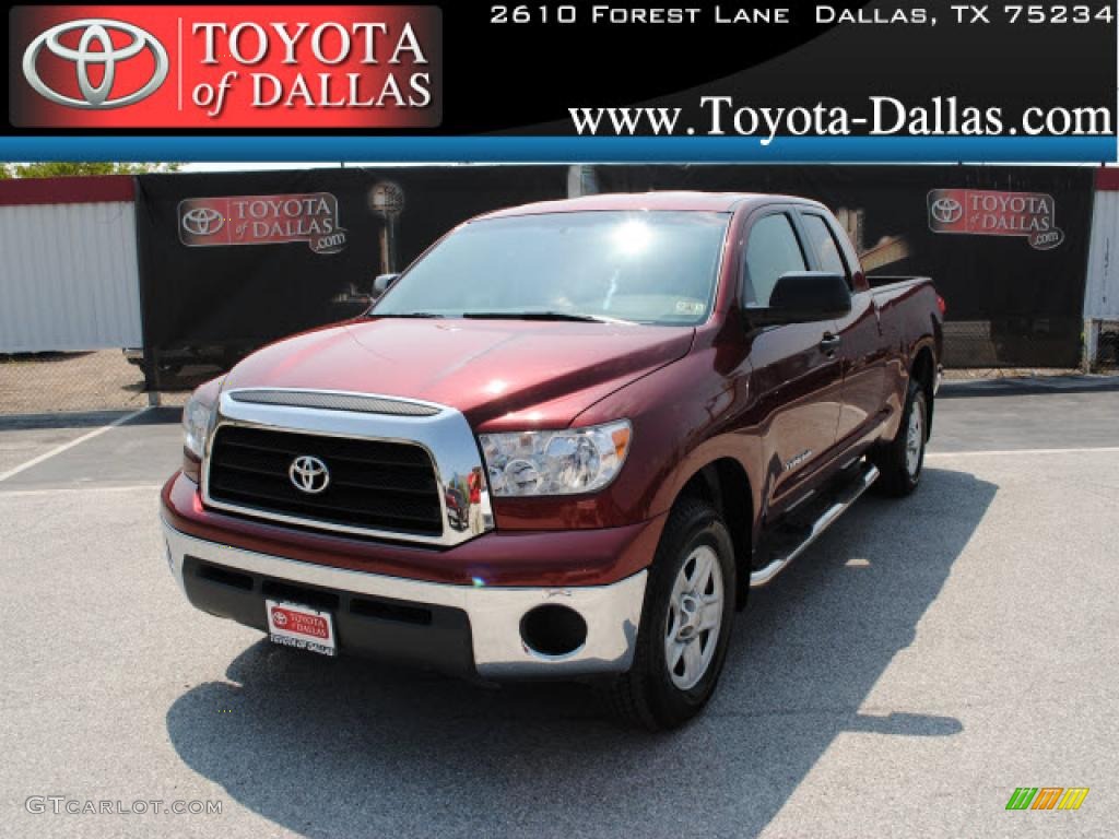 2008 Tundra Double Cab - Salsa Red Pearl / Black photo #1