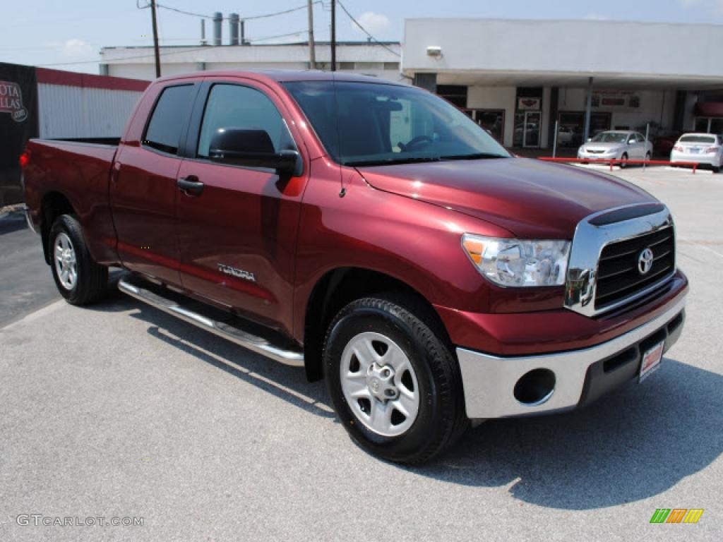 2008 Tundra Double Cab - Salsa Red Pearl / Black photo #3