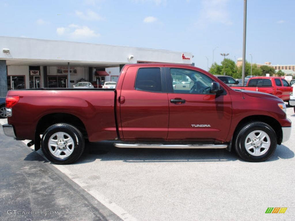 2008 Tundra Double Cab - Salsa Red Pearl / Black photo #4