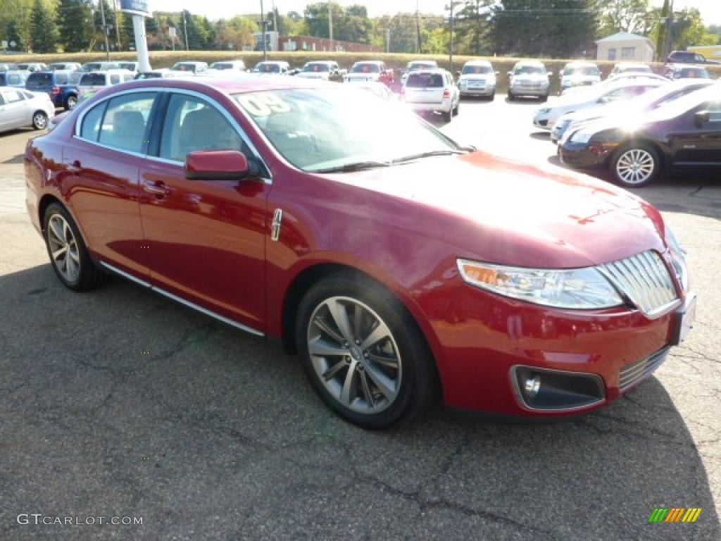 2009 MKS AWD Sedan - Sangria Red Metallic / Light Camel photo #6