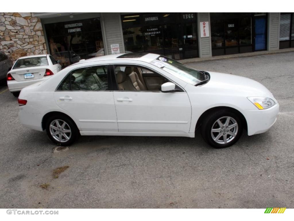 2004 Accord EX V6 Sedan - Taffeta White / Ivory photo #4