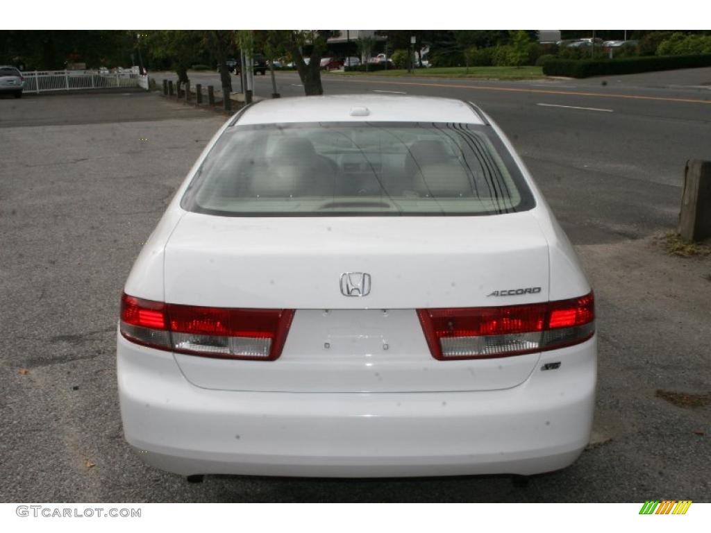 2004 Accord EX V6 Sedan - Taffeta White / Ivory photo #6