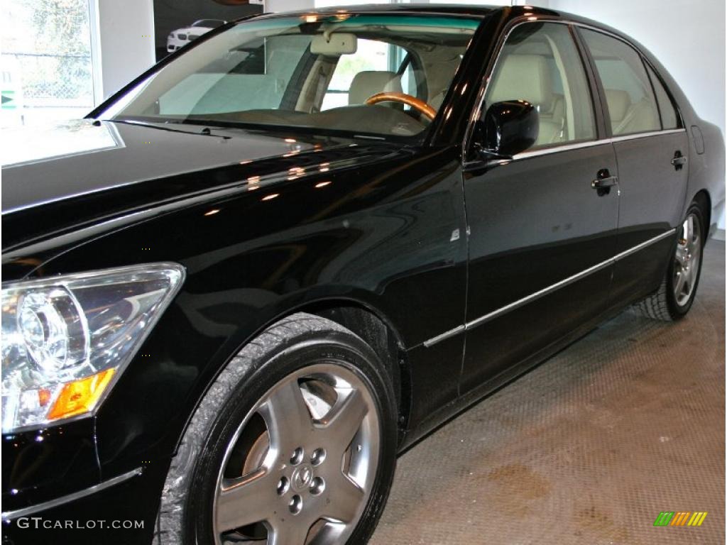 2005 LS 430 Sedan - Black Onyx / Saddle photo #10