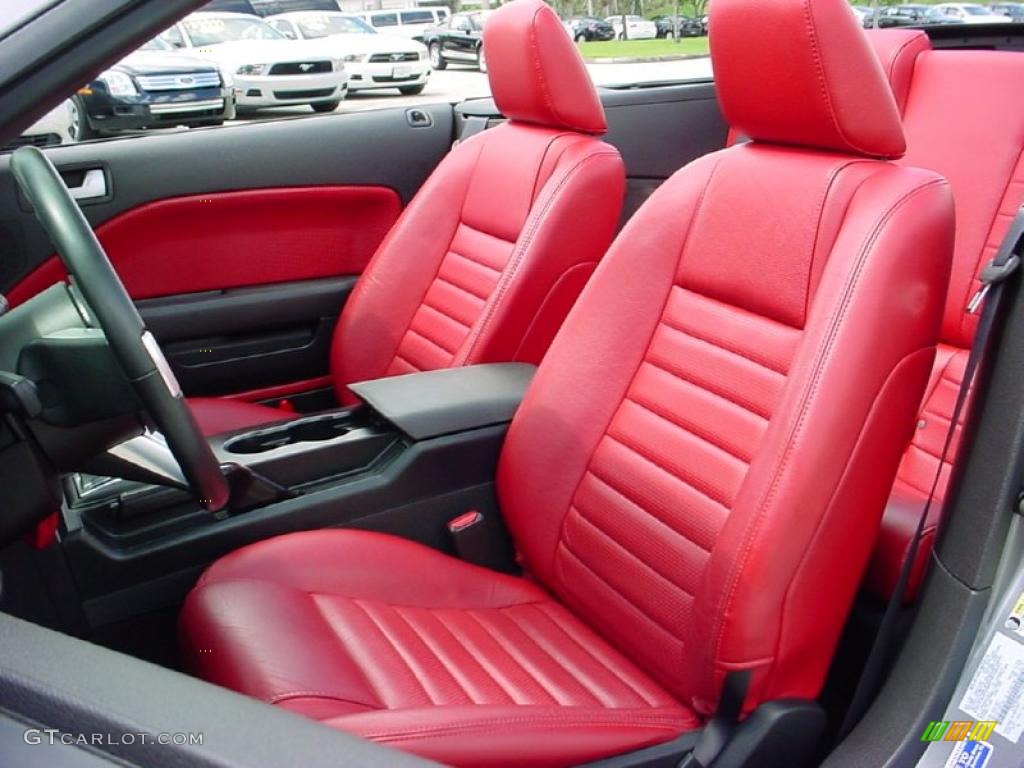 2006 Mustang GT Premium Convertible - Tungsten Grey Metallic / Red/Dark Charcoal photo #17