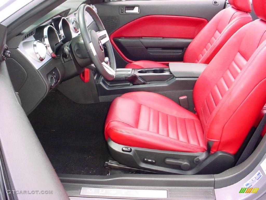 2006 Mustang GT Premium Convertible - Tungsten Grey Metallic / Red/Dark Charcoal photo #18