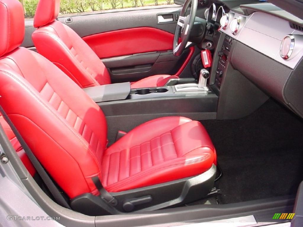 2006 Mustang GT Premium Convertible - Tungsten Grey Metallic / Red/Dark Charcoal photo #20