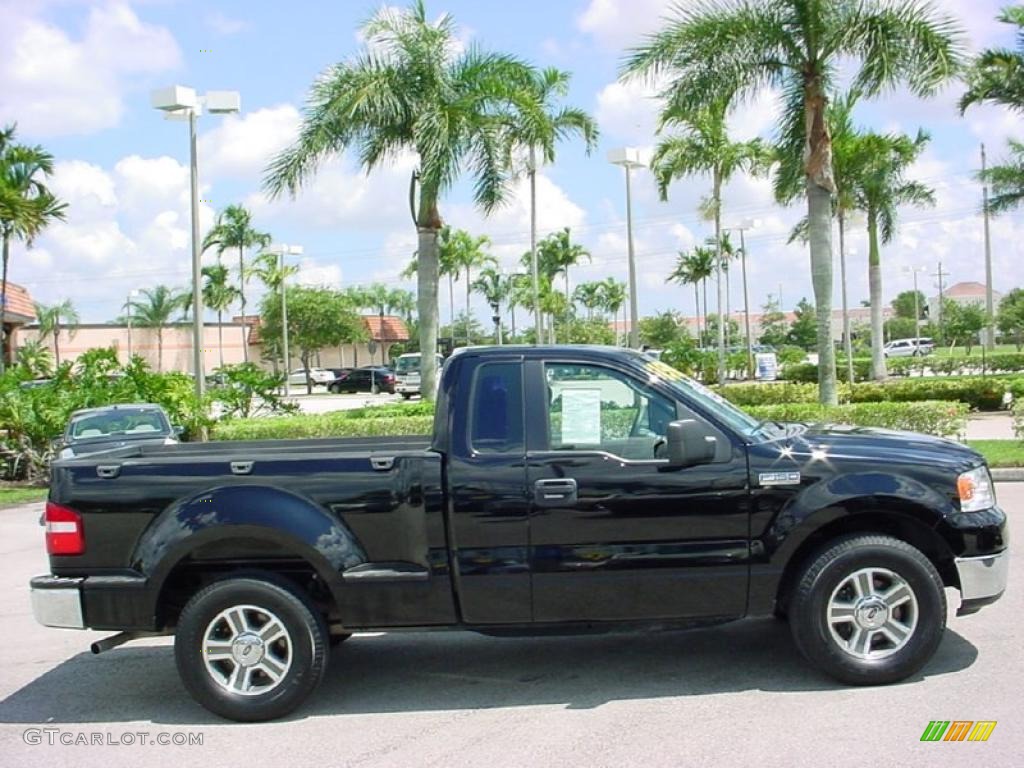 2006 F150 XLT Regular Cab - Black / Medium/Dark Flint photo #5