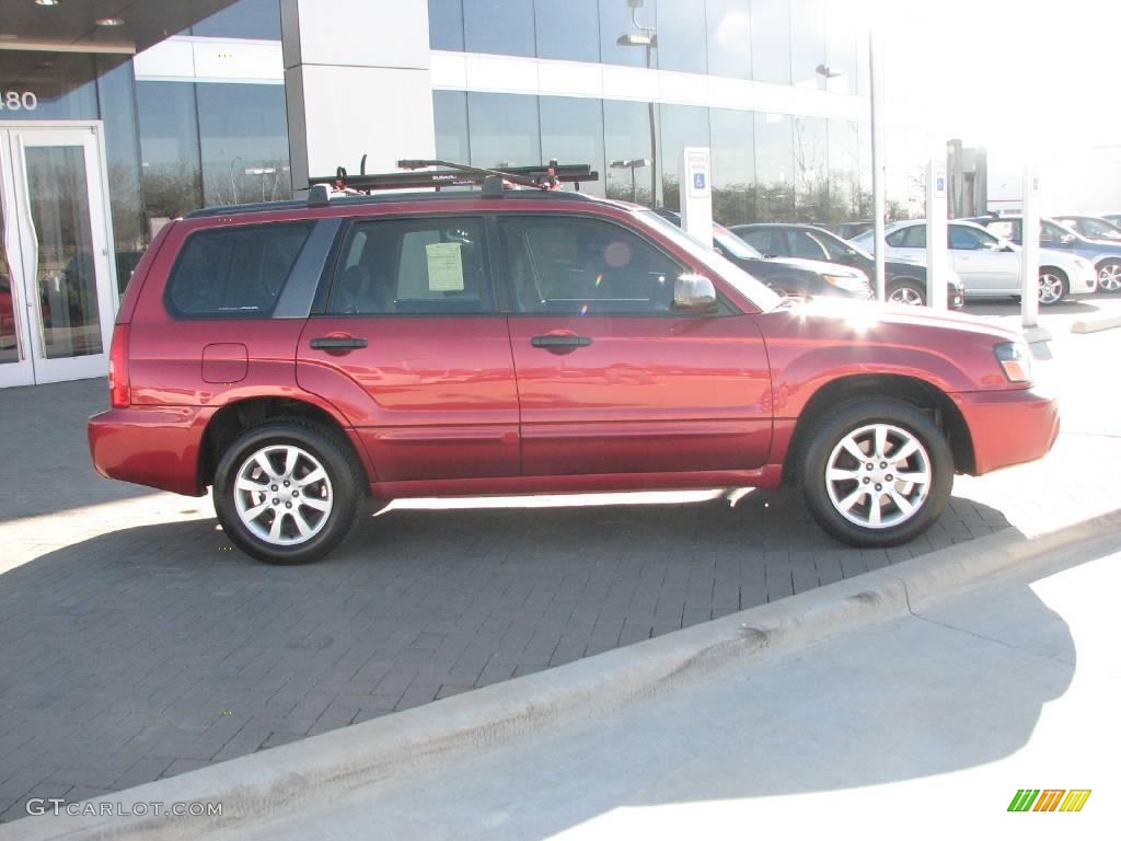 2005 Forester 2.5 XS - Cayenne Red Pearl / Beige photo #8