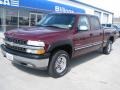 2001 Dark Carmine Red Metallic Chevrolet Silverado 1500 LS Crew Cab 4x4  photo #2