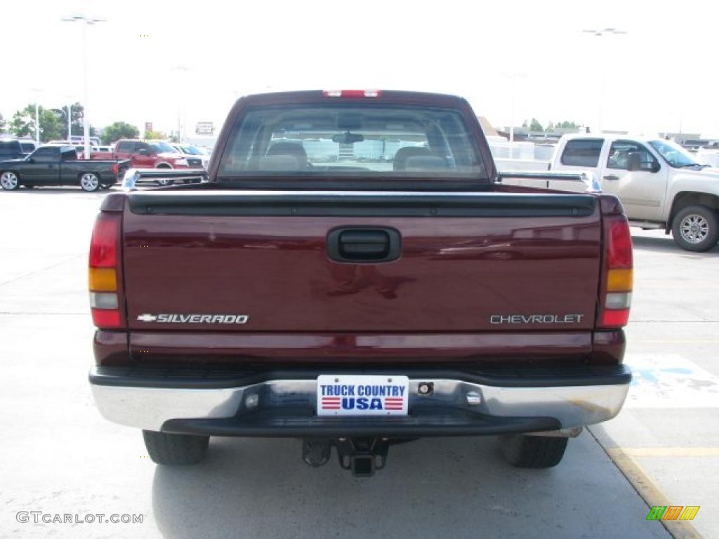 2001 Silverado 1500 LS Crew Cab 4x4 - Dark Carmine Red Metallic / Tan photo #14