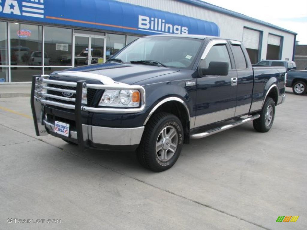2005 F150 XLT SuperCab 4x4 - True Blue Metallic / Medium Flint Grey photo #2