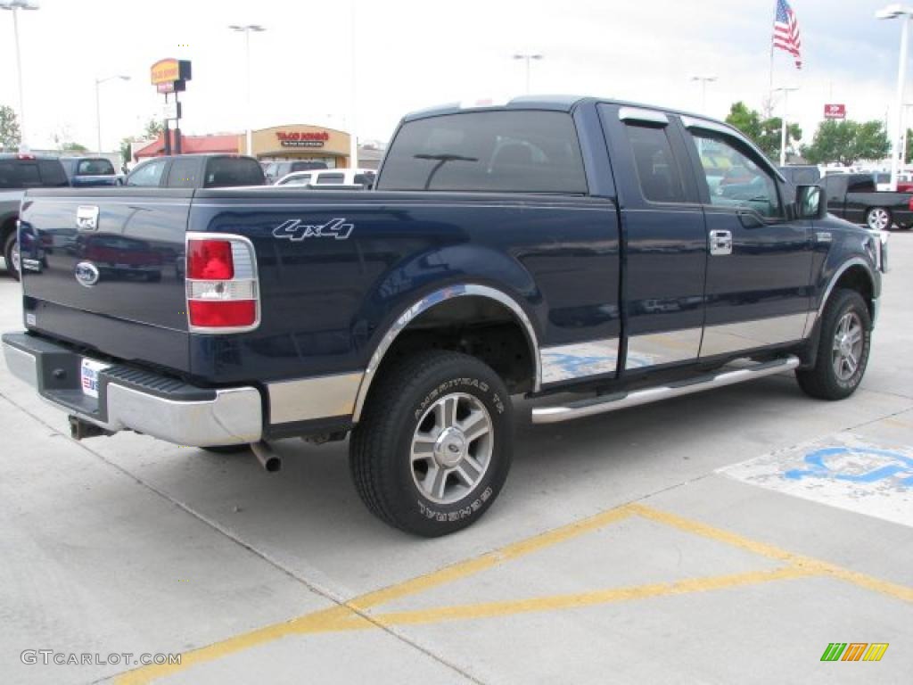 2005 F150 XLT SuperCab 4x4 - True Blue Metallic / Medium Flint Grey photo #3