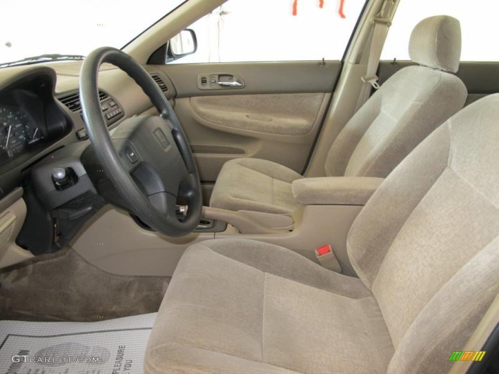 1996 Accord EX Sedan - Dark Eucalyptus Green Pearl Metallic / Beige photo #14