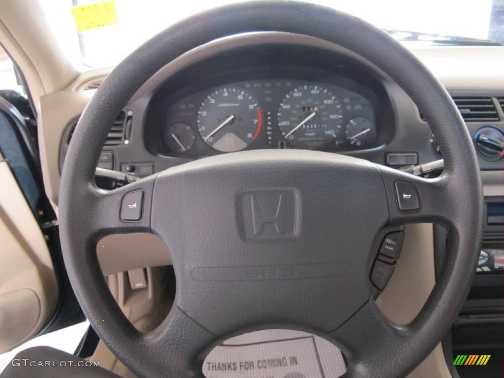 1996 Accord EX Sedan - Dark Eucalyptus Green Pearl Metallic / Beige photo #15