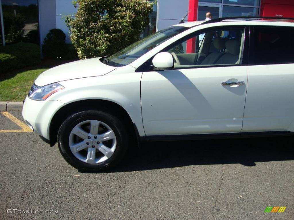 2007 Murano S AWD - Glacier Pearl White / Cafe Latte photo #2