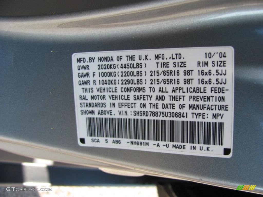 2005 CR-V EX 4WD - Pewter Pearl / Black photo #19