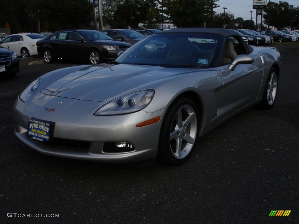 2006 Corvette Convertible - Machine Silver Metallic / Cashmere Beige photo #1