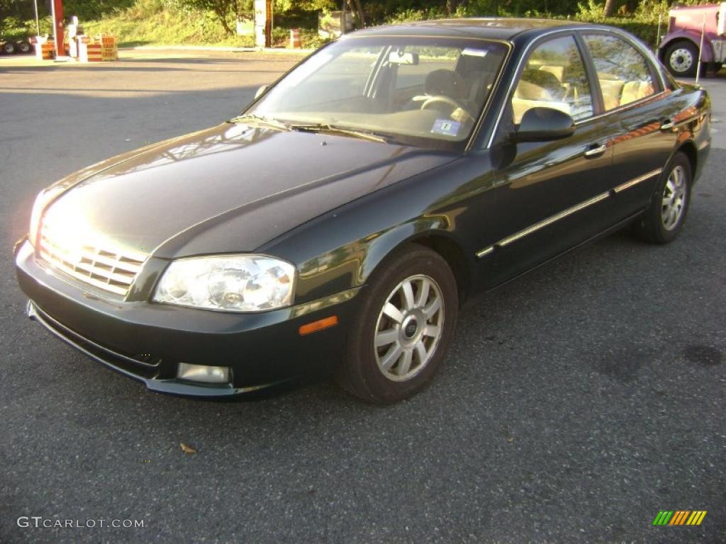 2002 Optima SE V6 - Olive Green / Beige photo #1