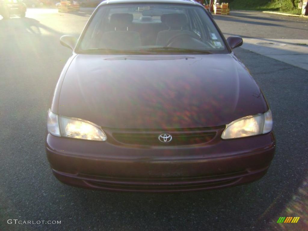 1998 Corolla LE - Ruby Red Pearl Metallic / Beige photo #3