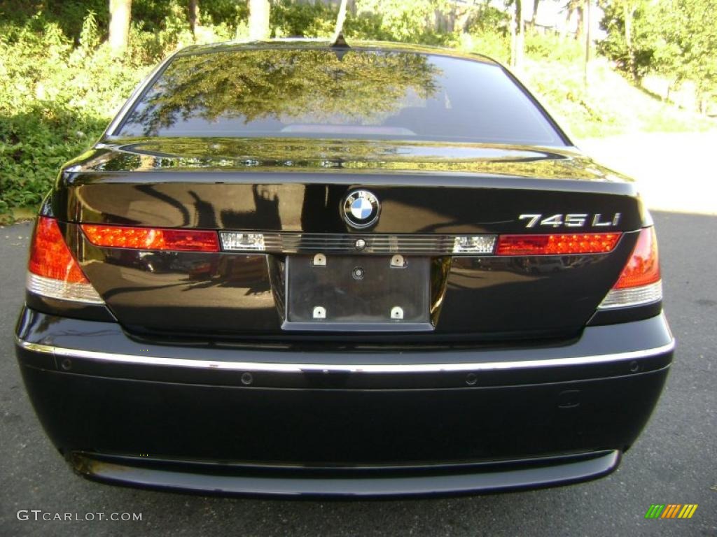 2005 7 Series 745Li Sedan - Jet Black / Dark Beige/Beige III photo #7