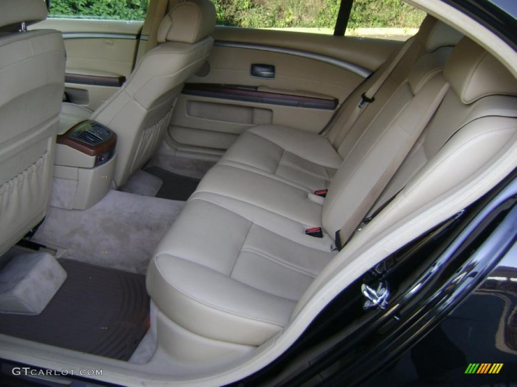 2005 7 Series 745Li Sedan - Jet Black / Dark Beige/Beige III photo #11