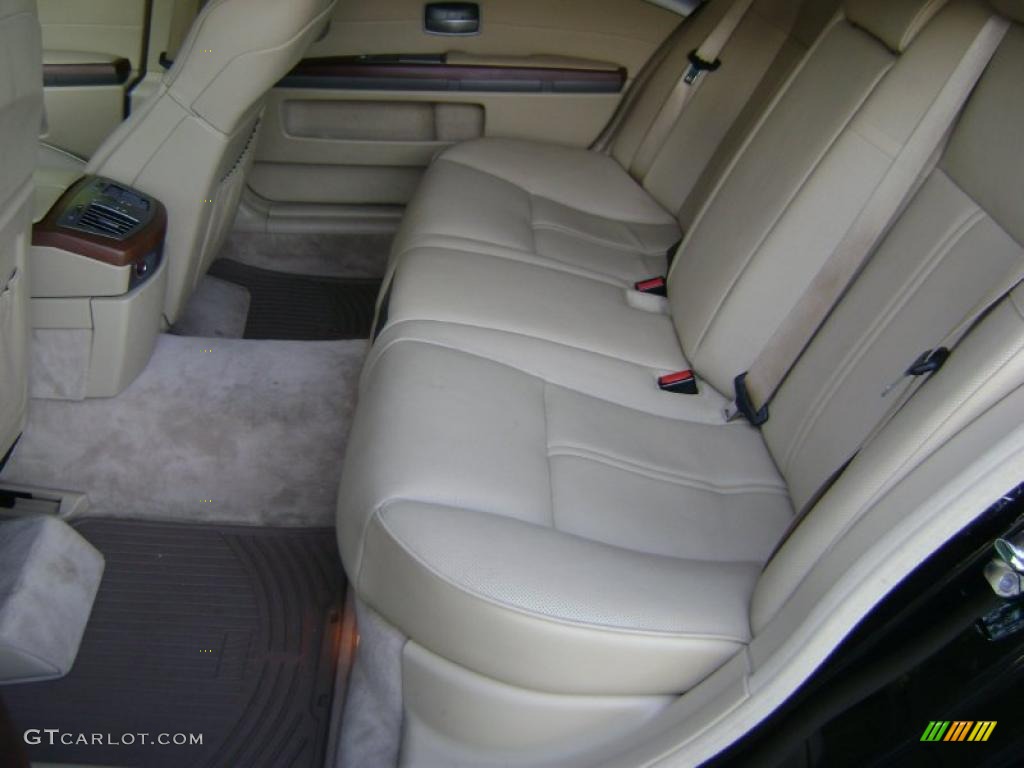 2005 7 Series 745Li Sedan - Jet Black / Dark Beige/Beige III photo #12