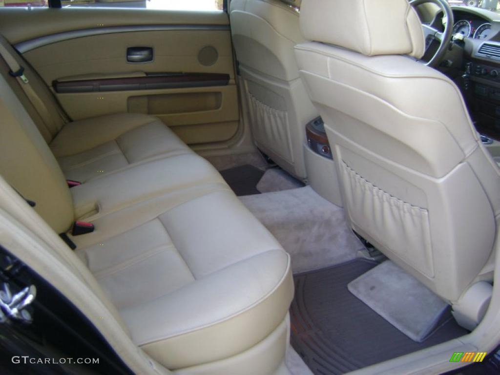 2005 7 Series 745Li Sedan - Jet Black / Dark Beige/Beige III photo #14