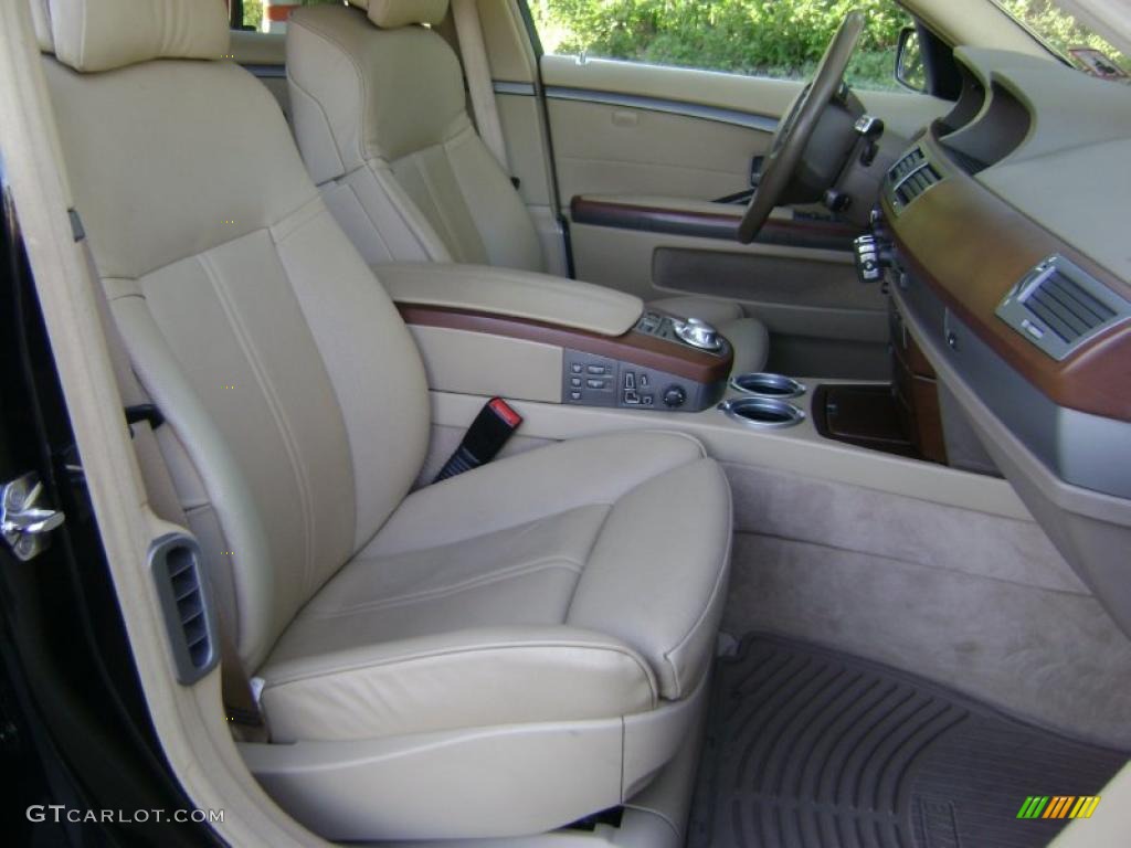 2005 7 Series 745Li Sedan - Jet Black / Dark Beige/Beige III photo #16