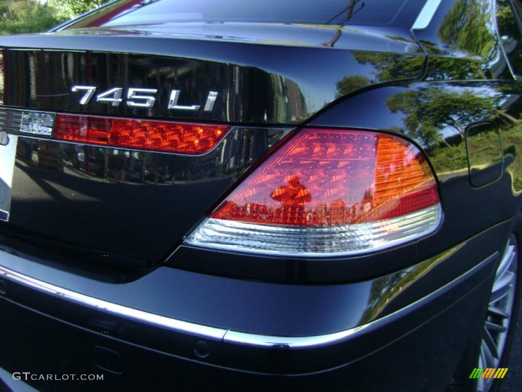 2005 7 Series 745Li Sedan - Jet Black / Dark Beige/Beige III photo #17