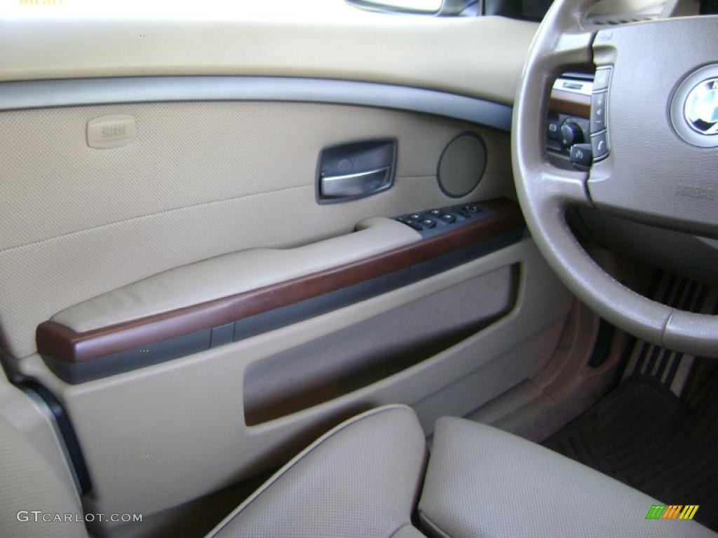 2005 7 Series 745Li Sedan - Jet Black / Dark Beige/Beige III photo #24