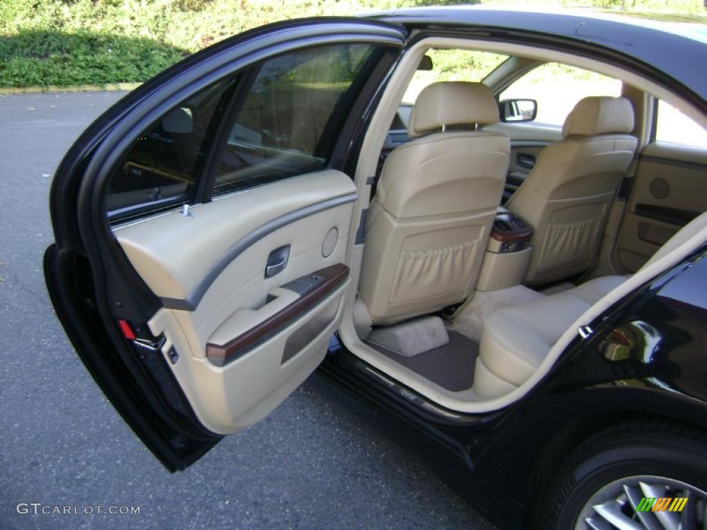 2005 7 Series 745Li Sedan - Jet Black / Dark Beige/Beige III photo #25