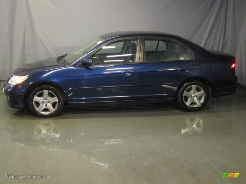 2004 Civic EX Sedan - Eternal Blue Pearl / Gray photo #2