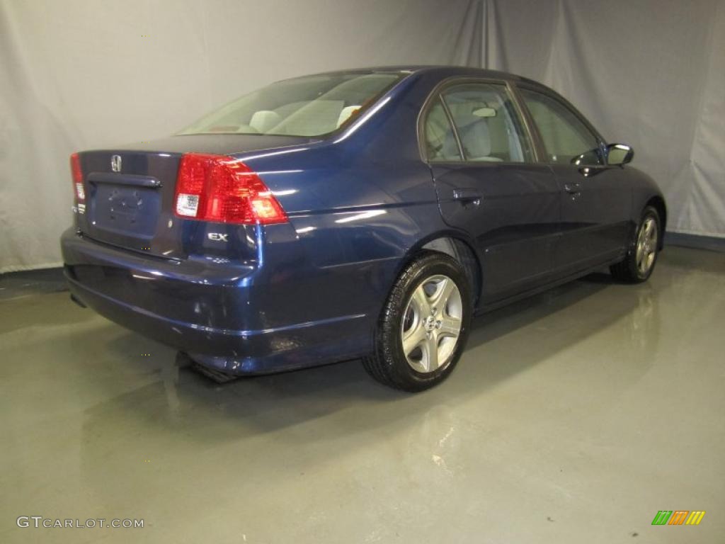 2004 Civic EX Sedan - Eternal Blue Pearl / Gray photo #3