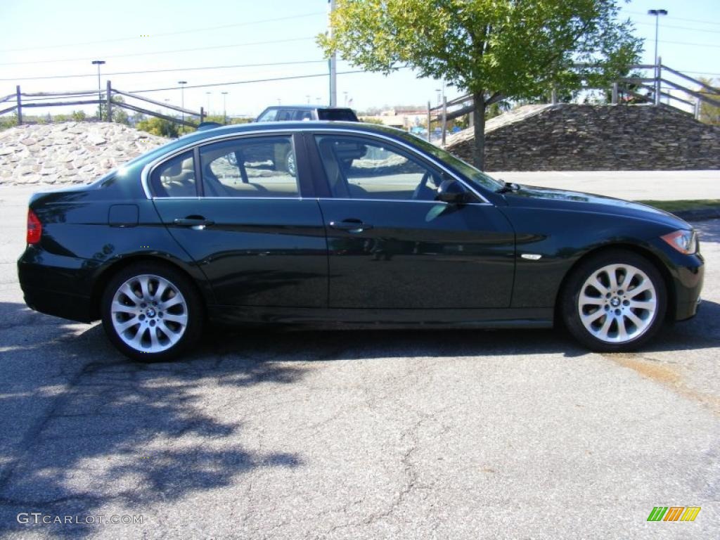 2006 3 Series 330xi Sedan - Deep Green Metallic / Beige photo #6