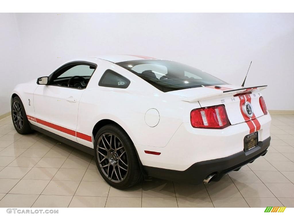 2011 Mustang Shelby GT500 SVT Performance Package Coupe - Performance White / Charcoal Black/Red photo #5