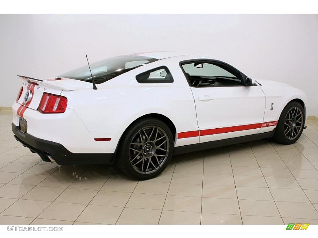2011 Mustang Shelby GT500 SVT Performance Package Coupe - Performance White / Charcoal Black/Red photo #7
