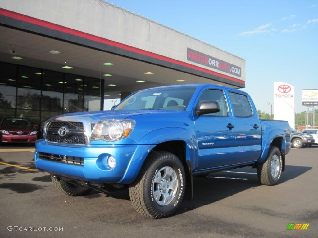 2011 Tacoma V6 TRD Double Cab 4x4 - Speedway Blue / Graphite Gray photo #1