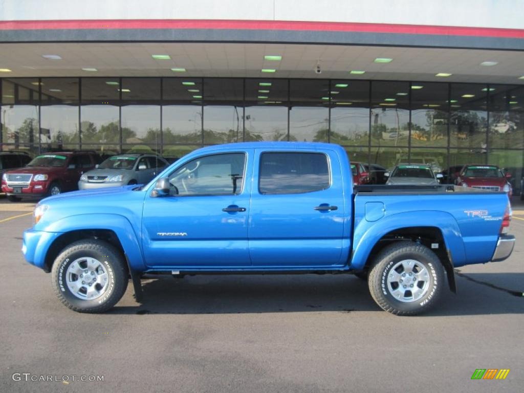 2011 Tacoma V6 TRD Double Cab 4x4 - Speedway Blue / Graphite Gray photo #2